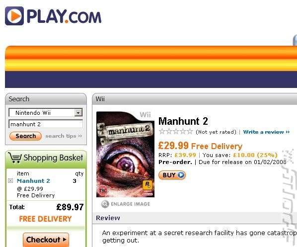 UPDATE: Play Dates Manhunt 2 Release News image