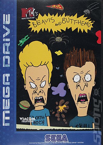 Beavis and Butthead - Sega Megadrive Cover & Box Art