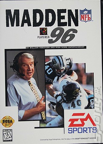 John Madden Football '96 - Sega Megadrive Cover & Box Art