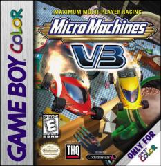 Micro Machines V3 - Game Boy Color Cover & Box Art