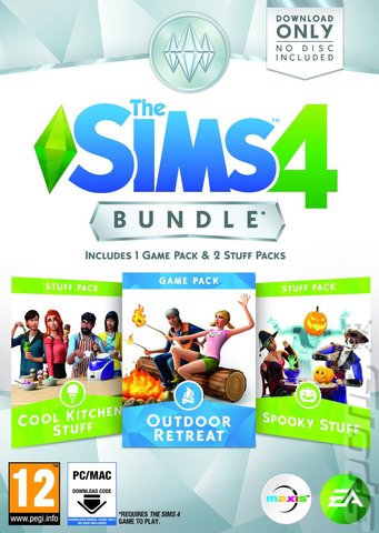 The Sims 4: Bundle (Outdoor Retreat + Cool Kitchen & Spooky Stuff) - PC Cover & Box Art