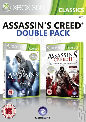 Ubisoft Double Pack: Assassin's Creed 1 & 2 - Xbox 360 Cover & Box Art