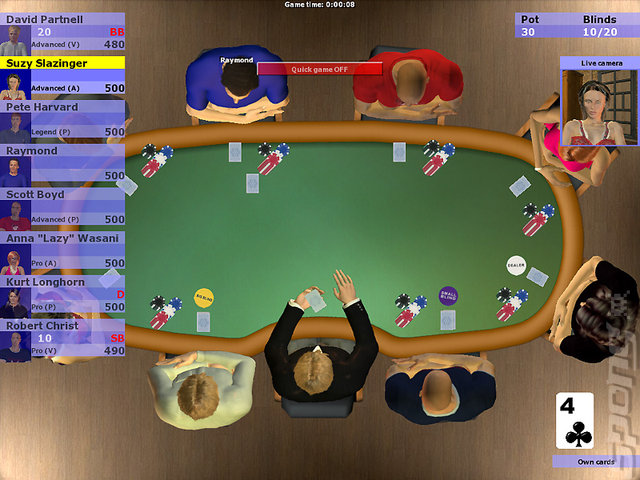 Poker Simulator - PC Screen