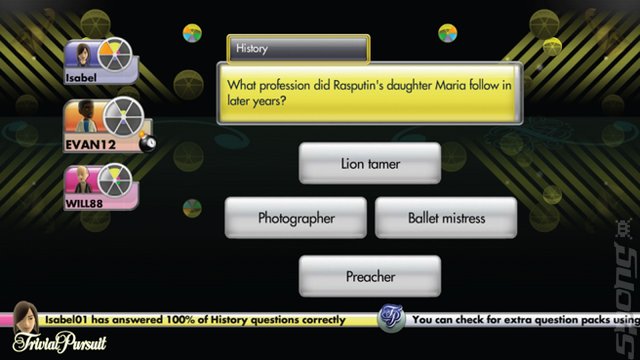 Trivial Pursuit: Bet You Know It - Wii Screen