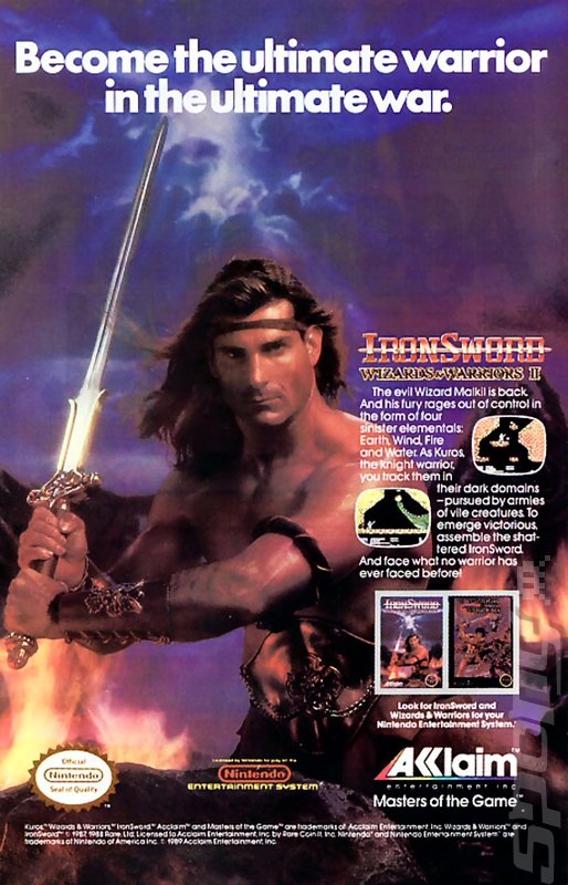 Ironsword: Wizards and Warriors II - NES Advert
