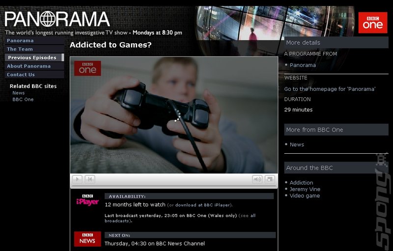 Panorama Goes Tabloid on Games Editorial image