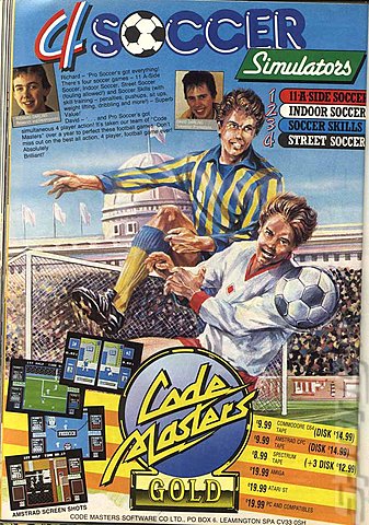 4 Soccer Simulators - C64 Cover & Box Art