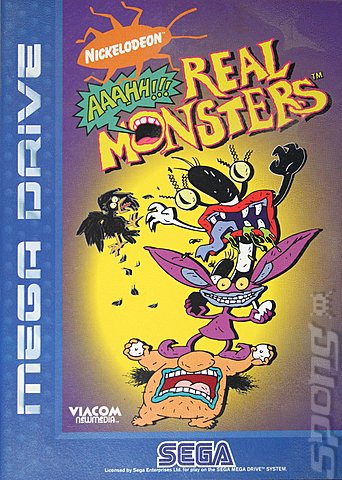 Aaahh!!! Real Monsters - Sega Megadrive Cover & Box Art