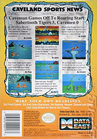 Caveman Games - NES Cover & Box Art