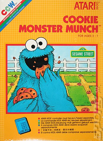 Cookie Monster Munch - Atari 2600/VCS Cover & Box Art
