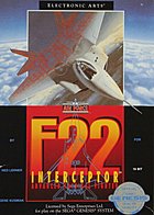 F22 Interceptor: Advanced Tactical Fighter - Sega Megadrive Cover & Box Art