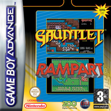 Gauntlet & Rampart - GBA Cover & Box Art
