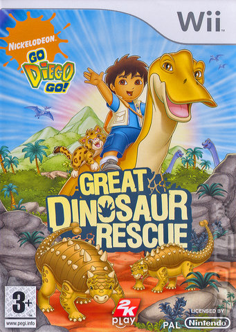 Go Diego Go! Great Dinosaur Rescue - Wii Cover & Box Art