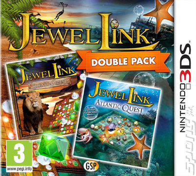Jewel Link Double Pack: Safari Quest and Atlantic Quest  - 3DS/2DS Cover & Box Art