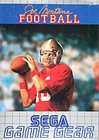 Joe Montana's NFL Football - Game Gear Cover & Box Art