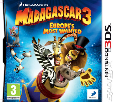 Madagascar 3: Europe's Most Wanted - 3DS/2DS Cover & Box Art