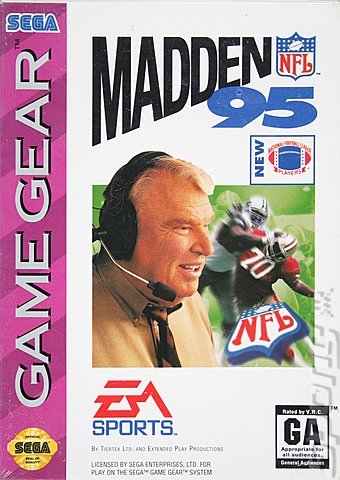 Madden 95 - Game Gear Cover & Box Art
