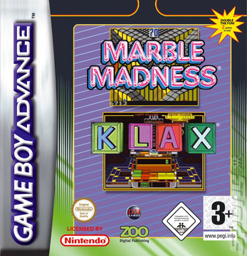 Marble Madness & Klax - GBA Cover & Box Art