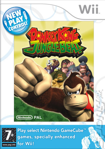 New Play Control! Donkey Kong Jungle Beat - Wii Cover & Box Art