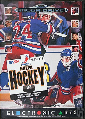 NHLPA Hockey '93 - Sega Megadrive Cover & Box Art