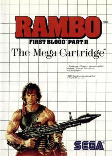 Rambo: First Blood Part II - Sega Master System Cover & Box Art