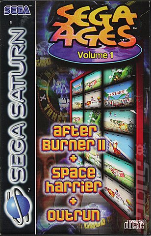 SEGA Ages Volume One: Afterburner II + Space harrier + Outrun - Saturn Cover & Box Art