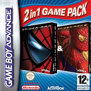 Spider-Man The Movie 1&2: 2 in 1 Game Pack - GBA Cover & Box Art