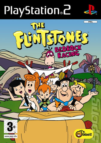 The Flintstones Bedrock Racing - PS2 Cover & Box Art