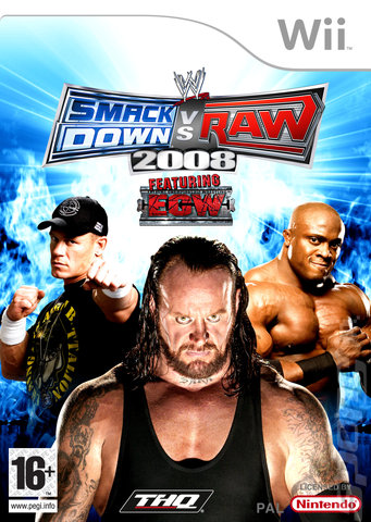 WWE Smackdown! Vs. RAW 2008 Featuring ECW - Wii Cover & Box Art