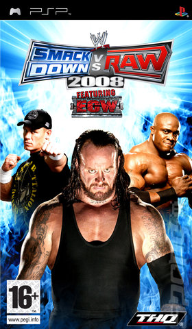 WWE Smackdown! Vs. RAW 2008 Featuring ECW - PSP Cover & Box Art