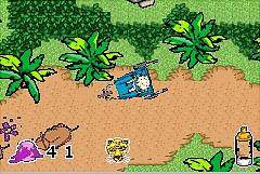 2 Games in 1: SpongeBob Squarepants SuperSponge + Rugrats Go Wild - GBA Screen