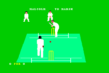 Allan Border's Cricket - C64 Screen