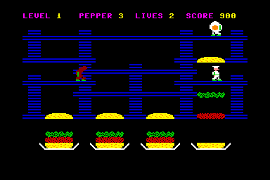 Burgertime - C64 Screen