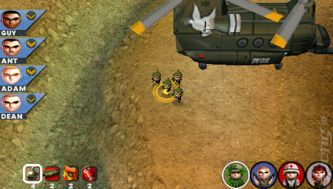 Cannon Fodder - PSP Screen