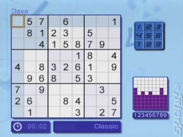 Carol Vorderman's Sudoku - PS2 Screen