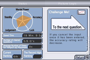 Challenge Me: Brain Puzzles - DS/DSi Screen