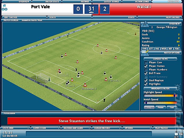 Championship Manager 2006 - PC Screen