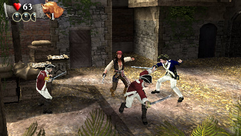 Disney's Pirates of the Caribbean: At World's End - PSP Screen