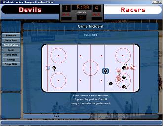 NHL Eastside Hockey Manager - PC Screen