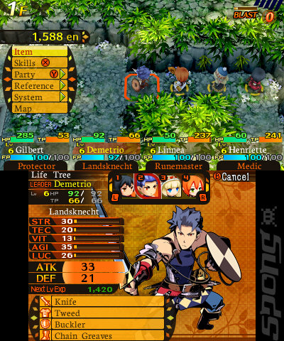 Etrian: Mystery Dungeon - 3DS/2DS Screen