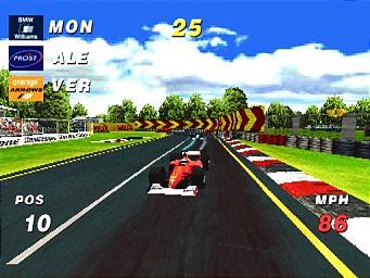 Formula One Arcade - PlayStation Screen