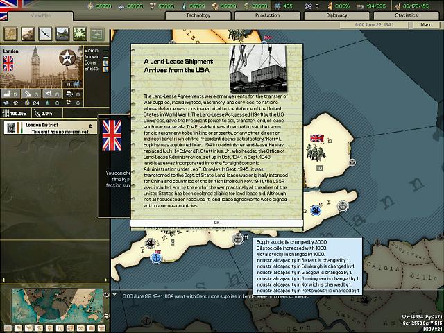 Hearts of Iron II - PC Screen