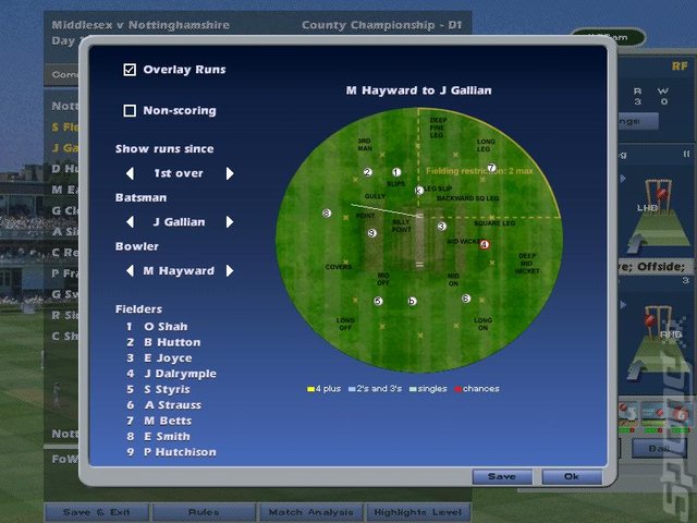 International Cricket Captain 2006 - PC Screen