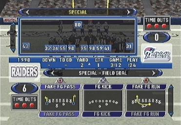 Madden NFL 2001 - PlayStation Screen