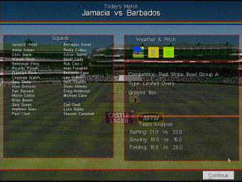 Michael Vaughan's Championship Cricket Manager - PC Screen