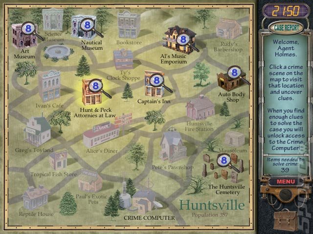 Mystery Case Files: Huntsville - PC Screen