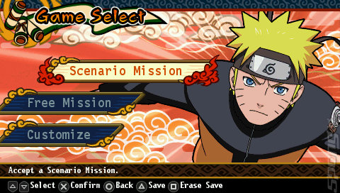 Naruto Shippuden: Kizuna Drive - PSP Screen