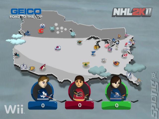 NHL 2K11 - Wii Screen