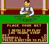 Poker Face Paul's Blackjack - Game Gear Screen