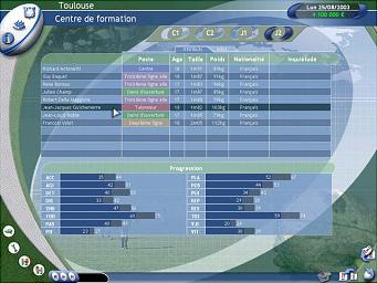Pro Rugby Manager 2004 - PC Screen